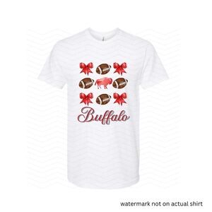 Buffalo Football Red Bow T-Shirt Toddler & Youth